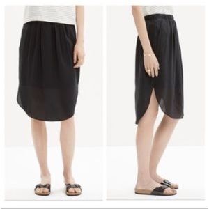 Madewell Black Midi Skirt